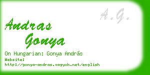 andras gonya business card