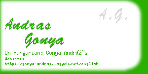andras gonya business card